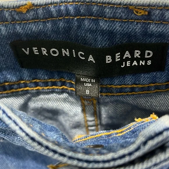 Veronica Beard Lavelle Denim Mini Skirt Sz 8 - Picture 9 of 10